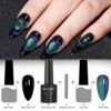 MIZHSE Glitter Nail Polish Cat Eye 9D Gel Nail with Magnetic Stick SoakOff UV LED Gel Polish Discoloration Green Black Manicure DIY Gel Nail Poli
