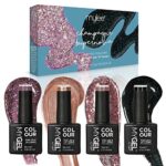 MYGEL by Mylee Glitter Gel Nail Polish Set 4x10ml  UVLED SoakOff Nail Art Manicure Pedicure for Professional Salon  Home Use  Long Lasting  Easy