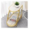 Living Room Marble Simple Round Side Table Coffee Table Sofa Table WhiteBlack