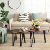 VASAGLE Nesting Coffee Table Set of 3 End Tables for Living Room Stacking Side Tables Sturdy and Easy Assembly Steel Frame Industrial Style Rusti