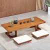 WANGQW Low Table Vintage Tea Table Tea Ceremony Table Zen Table Computer Desk for Tatami Height Coffee Table Living Room Small Long Japanesestyle