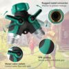 Aiglam Garden Hose Splitter, 2 Way Garden Hose Connector Water Taps Distributor 2 Way Tap Manifold with Regulable and Lockable Rubberized Grip