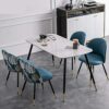 Office Business Hotel Lobby Dining Table Set Kitchen Dining Chair Set Chairs for Dining Room Dining Chairs Set of 2 Soft Upholstered Seat Living