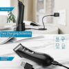 Body Trimmer for Men Electric Groin  Pubic Hair Trimmer with LED Display and Charge Dock Waterproof WetDry Body Groomer Replaceable Ceramic Blade