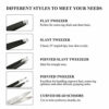 Eyebrow Tweezers 6 Piece Professional Stainless Steel Eyebrow Tweezers Set for Women  Men Daily Beauty Removal Tools for Eyebrows Plucking Ingrow