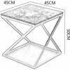 XYSQWZ Bedside Tables Side Table End Tables 2 Tier Square Storage Small Round Tea Table Coffee Table Mid Century Modern Coffee Table with Base fo