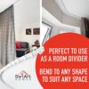 DartAnt Heavy Duty Flexible Curtain Rail Ceiling Mount Bendable Curtain Track Curved Ceiling Track Room Divider RV Shower Curtain Rail Sliding Cu