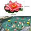 PERFETSELL 5 PCS Floating Flowers for Ponds, Artificial Foam Lotus Flowers  Fake Floating Pond Plants Realistic Water Lily Pads Ornaments for Gar