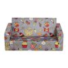 PWTJ Kid Sofa Couch, Double Seat 2 in 1 Flip Open Children Foam Sofa for Ideal Kid Gift (Grey)