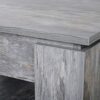 HOMCOM 2 Tier Wood Coffee Table Side Table Bottom Storage Shelf Simple Modern Living Room Grey Wood Grain