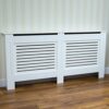 Vida Designs Milton Radiator Cover Modern White Painted MDF Cabinet, Large & Milton Radiator Cover Modern White Painted MDF Cabinet, Small