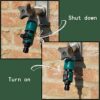 TOPWAYS Quick Release in Line Shut Off Valve for Join Garden Hose Pipe Tube, One Male and One Female Connector Valve Extender with Matching Hose