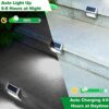 【Cool White】 Solar Fence Lights,Stainless Steel Decorative Lights LED Garden Lights,Waterproof Step Lights Wireless Outdoor Lights for Stair,Wall