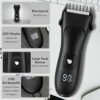 ENSSU Electric Body Hair Trimmer Groin Pubic Trimmer with LED Display Hair Clipper for Men Cordless Bread Trimmer USB Rechargeable Body Shaver fo