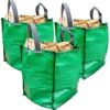 A&A SUPPLIES UK - Garden Waste Bags - 120 Litre - (1-5 Sacks) - Heavy Duty Reusable Green Waste Sacks - Industrial Fabric and Handles (3)