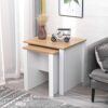 HOME MODERN Nesting Table Side Sofa Table Lamp Table End Table Nest of 2 Table Set Coffee Tables Small Space Living Room Furniture WhiteOak Color
