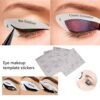 16Pcs Eyeliner Stencils Eyeliner Eyeshadow Stencils Cat Kit Eyeliner Stencil Stickers Stamp Pads Smokey Eye Shadow Eyeliner Stencil Molds Quick E