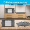 Clothes Storage Bag 4Pack 90L Large Capacity Solution Organizer for Clothes, Duvets, Comforters, Blankets, Bedding with Zip and Clear Window Rein