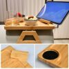 NAVREX Couch Arm Tray Table for Wide Couches Coffee Table Tray for Eating and Drink Sofa Armrest TV Tray Table with 360 Rotating Phone Bracket Gi
