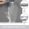 Loofah Shower Mat for Inside Shower Non Slip Anti Mould PVC Bath Mat for Bathroom Wet Shower Areas (40 x 60 cm, grey)