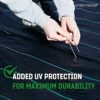 GardenGloss® 30m² Weed Control Membrane (100gsm) - Water Permeable and Tearproof Weed Barrier Fabric - Weed Control Fabric with High UV-Stabilisa