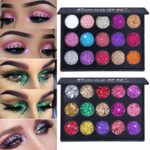 Mysense 30 Colors Glitter Eyeshadow PaletteParty Diamond Pressed Pighmented Mineral Ultra Makeup Shimmer Sequined PaletteLong Lasting Waterproof