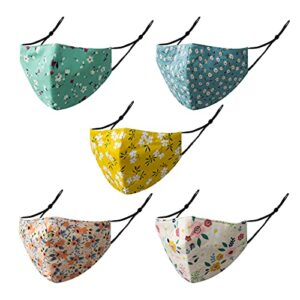Face Cotton Mask Washable UK Adjustable Breathable Funky Fabric 3D Designer Material Facial Cover