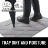 Homaxy Door Mats Indoor, 50 X 80 cm, Machine Washable Inside Door Mat, Dirt Trapper Soft Doormats, Super Absorbent Entrance Rug, Non-slip Floor M