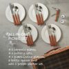 Tower Coast & Country CC879021 Heritage 4 Person Wicker Picnic Basket with Ceramic Plates, Cutlery Sets, Plastic Wine Glasses, Bottle Opener, Bro