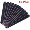 Stadux 12 PCs Professional Nail Files Double Sided Emery Boards 100180 Grit Fingernail Files for NaturalFalse Nails Nail Styling Set for Home and