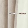 Melodieux Elegant Cotton Wide Blackout Curtain for Sliding Glass Door Living Room Divider Grommet Drapes 100 by 84 Inch Beige 1 Panel