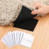 Rug Grippers Hook and Loop Grippers for Rug and Carpet Nonslip Reusable Rug Pads Black 12 Pcs