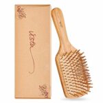 Hair Brush Bamboo Hairbrush For LongThickCurlyWavyDry or Damaged Hair Reducing Hair Breakage and Frizzy No More Tangle with Exquisite Cloth Bag