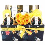 Gifts for WomenSpa Luxetique Spa Gift Set12pcs Tahiti Island Bath Gift Set with Essential OilBody ButterBubble BathBath Set Valentines Day GiftsM