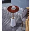 End Table Coffee Table Coffee Tables End Tables with Wooden Table Top and Marble Base Side Table for Living Room Reception Room and Home Decor Cr