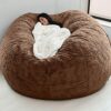 YHNMK Large Bean Bag Chair Cover 5FT6TF7FT Soft Memory Bean Bag Chair with Microsuede Cover Furniture and Accessories for Dorm Room No Filler Bea