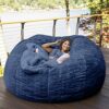 YHNMK Large Bean Bag Chair Cover 5FT6TF7FT Soft Memory Bean Bag Chair with Microsuede Cover Furniture and Accessories for Dorm Room No Filler Bea