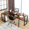 CASART Computer Desk, L-Shaped/U-Shaped Writing Workstation with CPU Stand, Corner Desk Working Study Table for Home Office (U-Shaped Desk-200 x