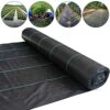 2 x 5 m / 6.5 x 16.4 ft Weed Control Membrane, Weed Control Woven Fabric, Ground Cover Sheet, 100 GSM, UV Stabilised, Weed Barrier Mat. Perfect f
