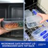 Sistema KLIP IT PLUS Food Storage Containers | 1 L | Leak-Proof, Stackable & Airtight Fridge/Freezer Containers with Lids | BPA-Free Plastic | Re
