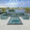 Spirit Home Interiors  Nine Seater Ushaped Modular Bohemian Arabic Style Majlis Floor Sofa Set
