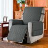 subrtex Quilted Sofa Cover Reversible Sofa Protector 3 Seaters Armchair Cover with Adjustable Elastic Straps, Side Storage Pocket (Sofa,Sand) (So
