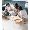JIAQUANSHOP Coffee Table Home Solid Wood Coffee Table Sofa Table Accent Table Sets Simple and Multifunctional Tray Table End Table for Living Roo