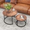 Tok Mark Traders Modern Sleek  Stylish Golden Rattan Side Table Circle Round Table solid Matte Black finish Legs Sofa Side Table Stool Coffee Bes
