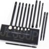 Jessup Eyeshadow Brush Set 12pcs Black Eye Makeup Brushes Set Professional with Natural Synthetic Hair for Eyebrow Eyelash Eyeliner Spoolie Blend