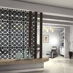 Kernorv Hanging Room Divider DIY Splitter Screen 12pcs Safety PVC Screen Panel for Decoration Home Living Room Kids Bedroom Kitchen Dining Room B
