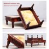 QIANWAN Meditation Table Rectangle Luxury Altar Table Puja Witchcraft Small Wooden Low Table Hand Carved Base For Buddha Sculptures Crafts Orname