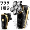 NITEEN Head Shavers for MenBald Head Shaver 4in1 Electric Razor Cordless Waterproof Shaver Wet and Dry Rotary Shaver Grooming Kit with Beard Clip