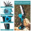 Saker Mini Chainsaw,6 Inch Portable Electric Chainsaw Cordless,2023 Upgrade Small Handheld Chain Saw for Tree Branches,Courtyard, Household and G