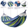 Outdoor Double Hammock, 2 Person Cotton Canvas Hammock 260*150cm,Up to 300KG Portable Hammock with with Carrying Bag Tree Straps & Ropes,Perfect